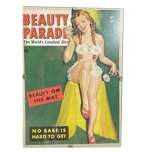 Mid 20th Century Beauty Parade Magazine Vintage Garage Man/Cave Daisy Girl Pinup